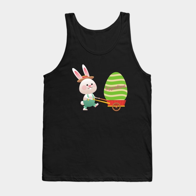 Bunny carrying Eggcelent Easter egg Tank Top by IlanaArt